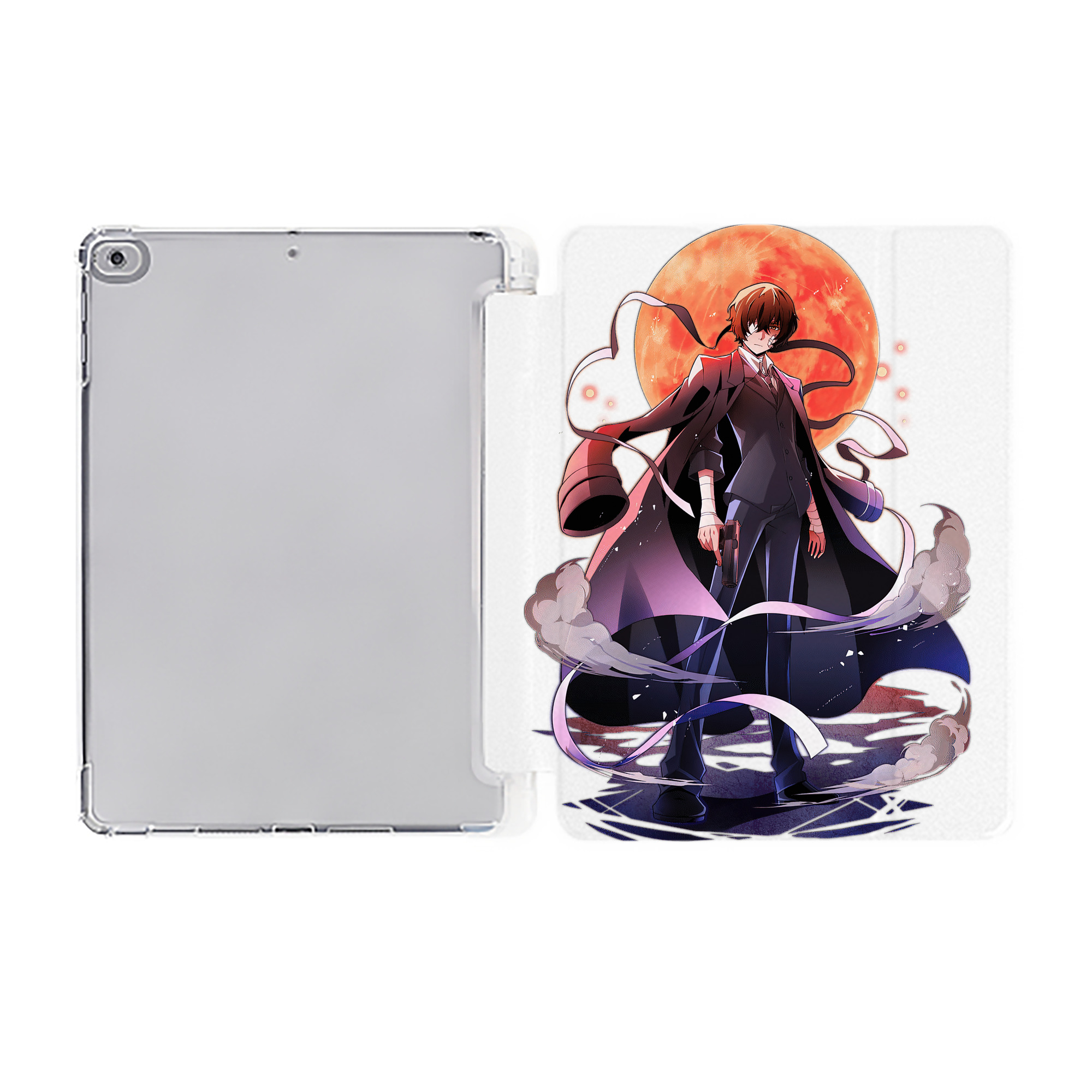（画像用） 文豪ストレイドッグス Bungo Stray Dogs IPad ケース ペン収納付き 三つ折りスタンド PUレザー×シリコン 対応機種9.5/10.5/10.9インチ